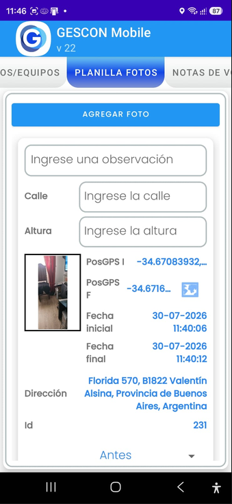 Órdenes de trabajo asignadas en la app